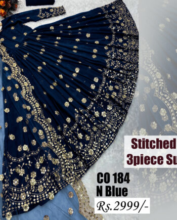 STITCHED 3 piece DRESS FA- 184 NB