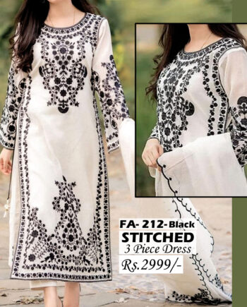 STITCHED 3 piece DRESS LS - 212 B