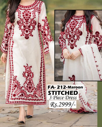 STITCHED 3 piece DRESS LS - 212 M