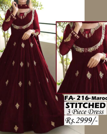 STITCHED 3 piece DRESS LS - 216 M