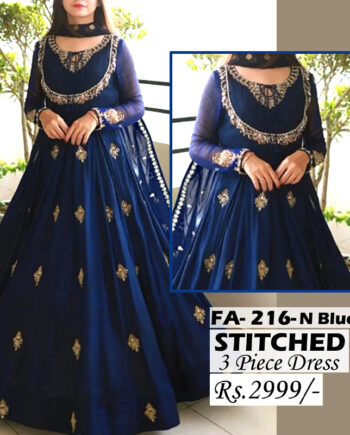 STITCHED 3 piece DRESS LS - 216 NB