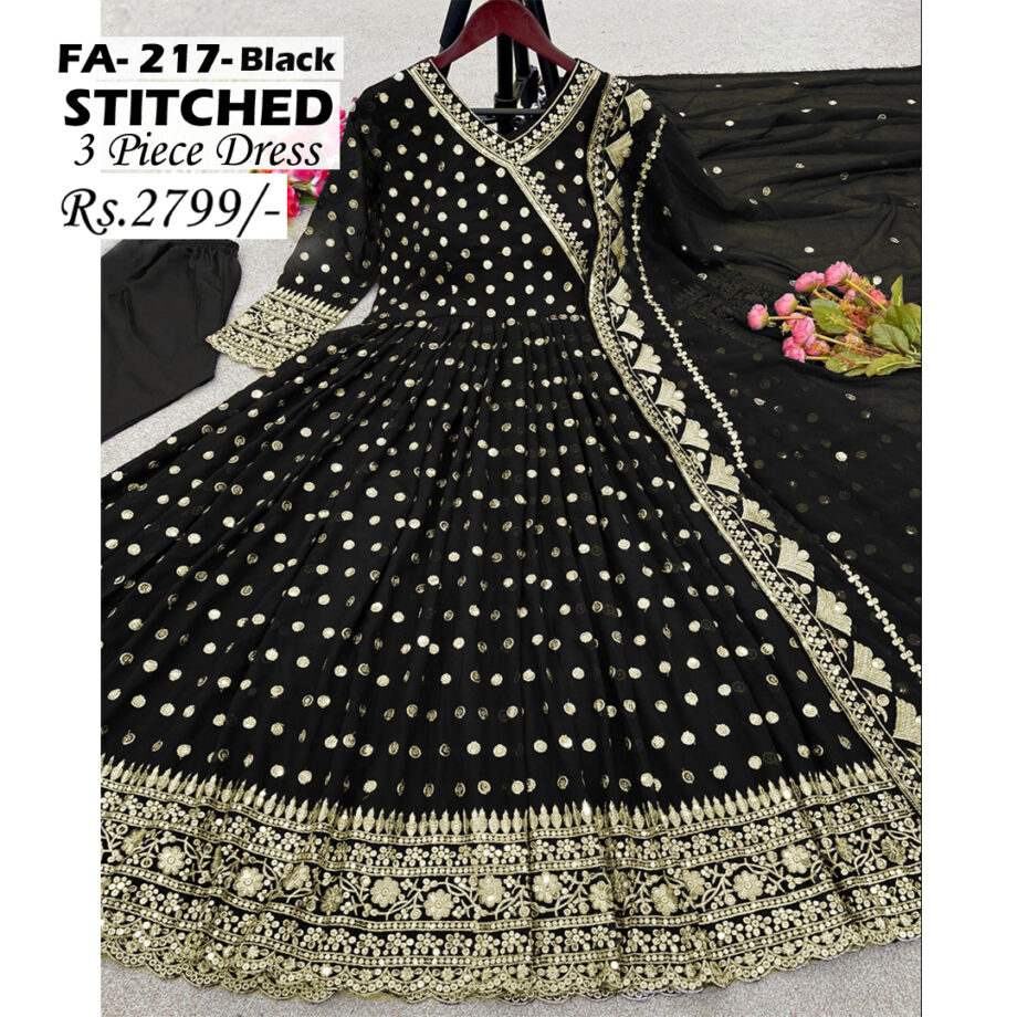 STITCHED 3 piece DRESS LS - 217 B