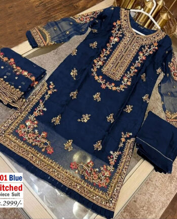 STITCHED 3 piece DRESS LS -  01 NB