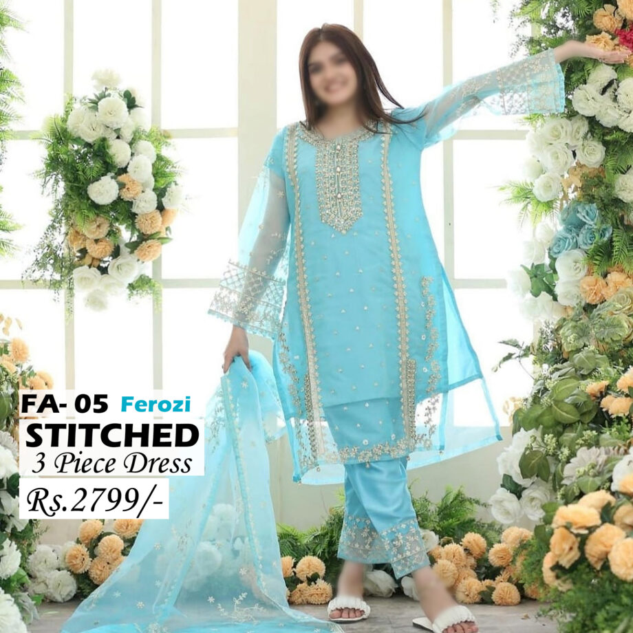 STITCHED 3 piece DRESS LS - LS 05 F