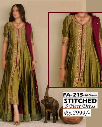 STITCHED 3 piece DRESS LS - 215