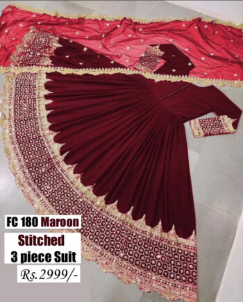 STITCHED 3 piece DRESS LS - 180 M