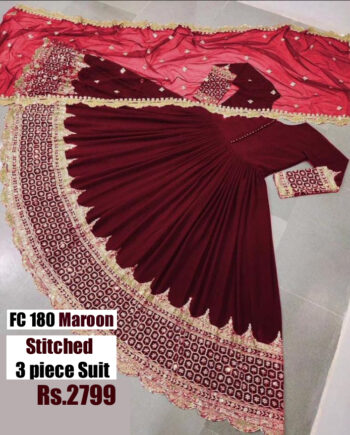 STITCHED 3 piece DRESS LS - 180 M