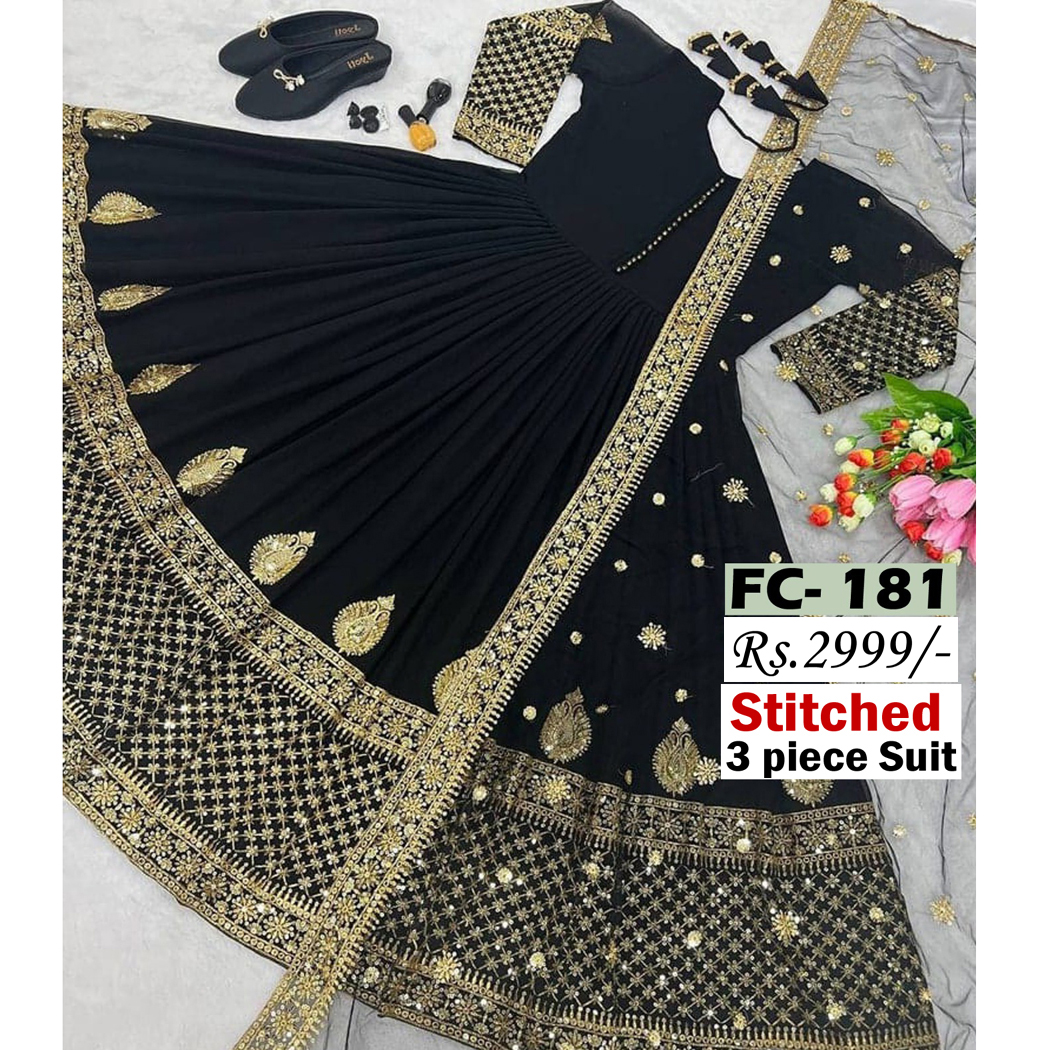STITCHED 3 piece DRESS FA- 181