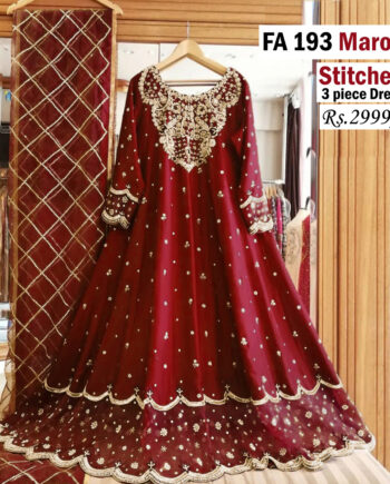 STITCHED 3 piece DRESS LS - 193 M